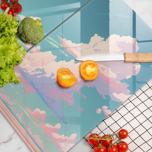 Planche à Découper Induction Résistante Wallfluent Lot de 2 Protège-Plaque Cuisine Fée - 5