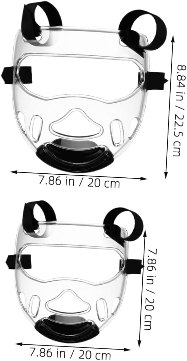 2Pcs Taekwondo Headgear with Detachable Face Guard Lightweight Protective Mask for Adults Karate Equipment for Sparring and Martial Arts Training