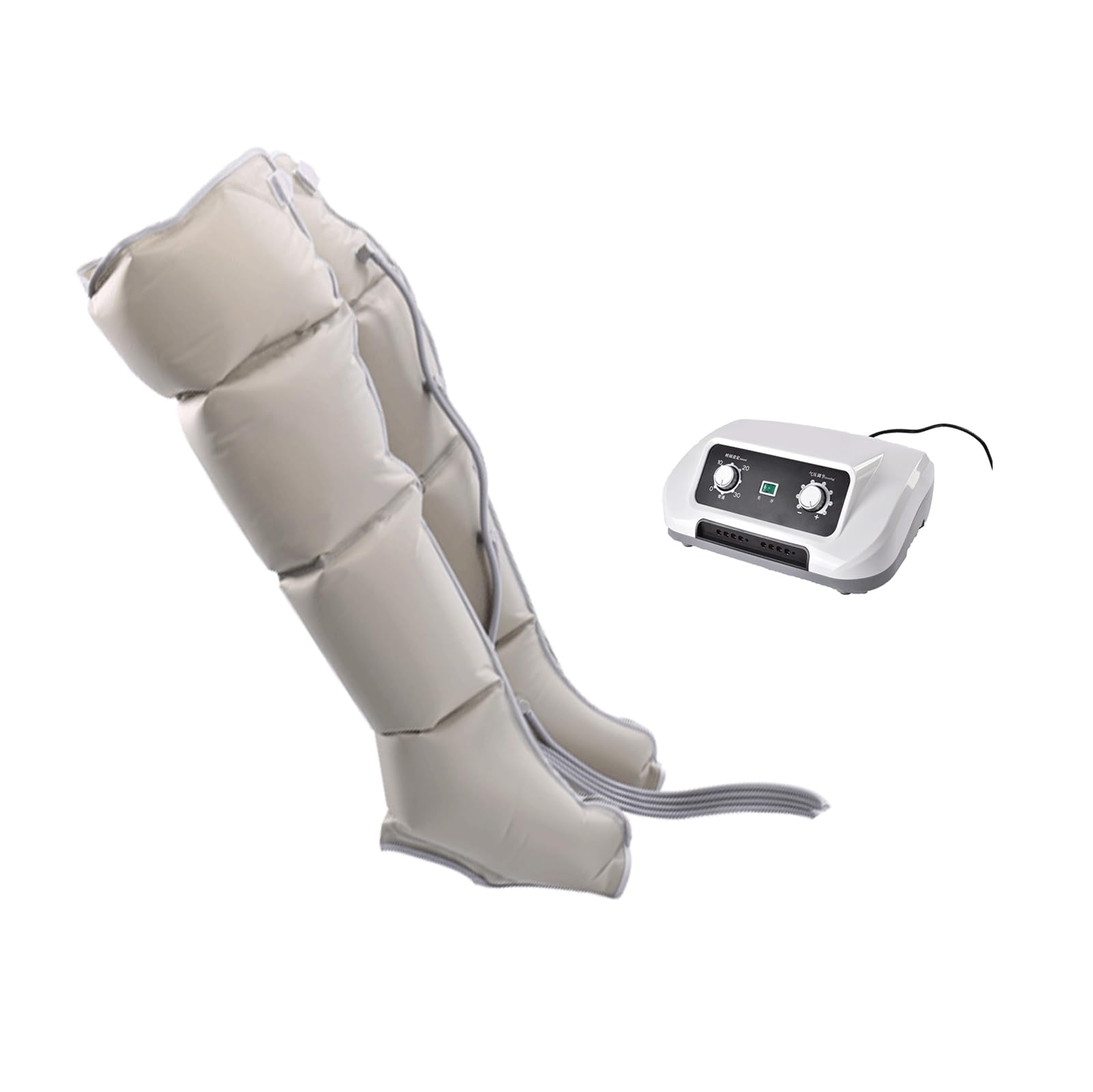 Máquina de compresión avanzada de piernas con 6 bolsas de aire - Botas de presoterapia eléctricas para drenaje linfático y tratamiento de lipedema en piernas (E Two leg)