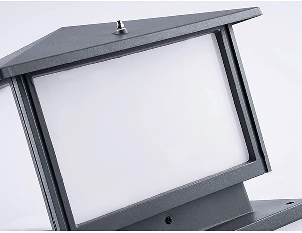 Luz de Poste Exterior Moderno, Lámpara De Columna Cuadrada Para Exteriores, De Aluminio Y Acrílico, Para Patio, Jardín, Villa, E27, Resistente Al Agua, Para Vallas Luz de Trayectoria Exteriores(25*22c