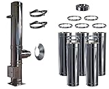 Edelstahlschornstein Schornstein Bausatz doppelwandig DW 150 (gestreckte) Länge 6,2 m