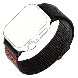 Straps for Apple Watch Band 45mm 46mm 42mm 49mm 44mm for Nike Nylon Sport Loop Bracelet correa iWatch 11 10 9 8 7 6 5 se Ultra 3(M Black,44 45 49 S11(10) 46MM)