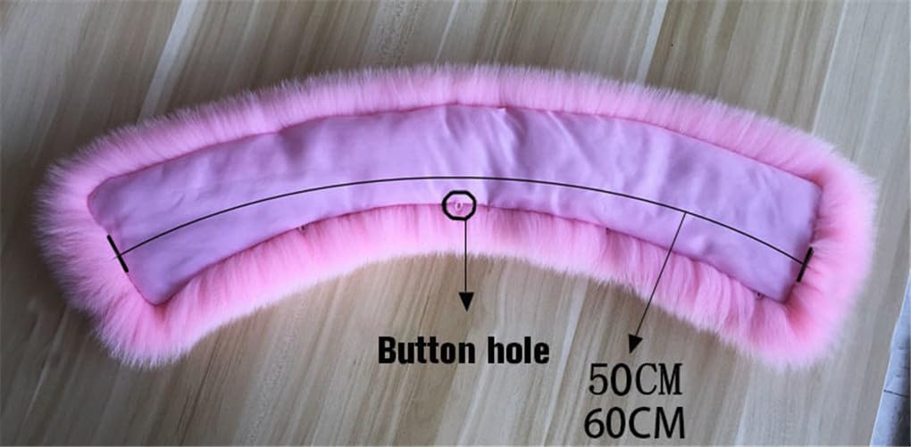 Jegsnoe Bufanda De Piel De Invierno con Cuello De Piel para Abrigo, Bufandas Cortas, Bufanda De Piel para Mujer, Bufandas Cortas con Cuello Cuadrado