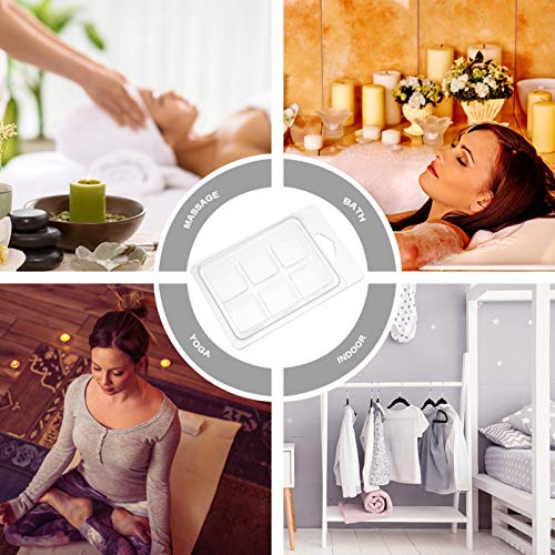 EXCEART Moldes de Derretimento de Cera para 50 Peças Claras E Vazias de Plástico Quadrado Clamshells