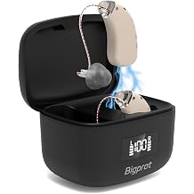Rechargeable Hearing Aids for Seniors, 2026 Digital OTC Hearing Aids with Noise Cancelling, Stepless Volume Control,120 Hours Use, Lightweight Behind The Ear Hearing Amplifiers for Adults Hearing Loss