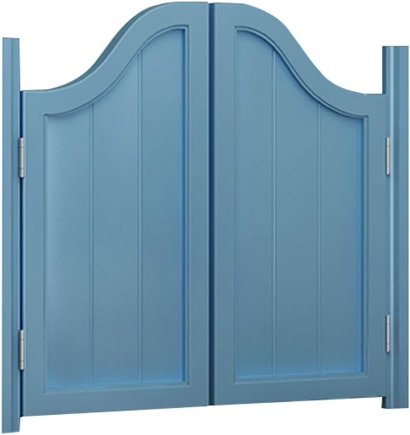 Swinging Cafe Doors Solid Wood Automatically Shut Down Space Division Fence Half Waist Door,5 Colors, 11 Sizes Customizable (Color : A, Size : 120x100cm) (A 105x100cm)
