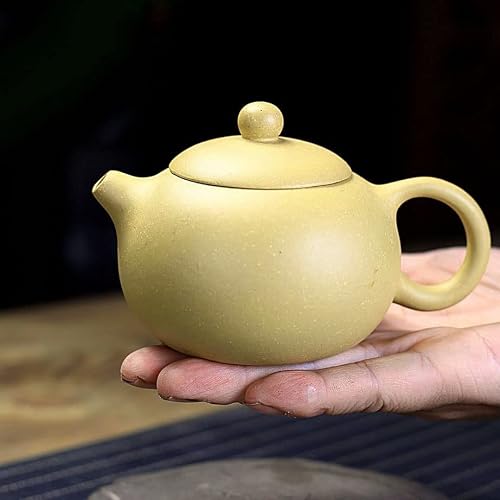 Teapot 200Ml Chinese Yixing Clay Yellow Xishi Pots Huangduan Ball Filter Infuser For Loose Tea #TOP4