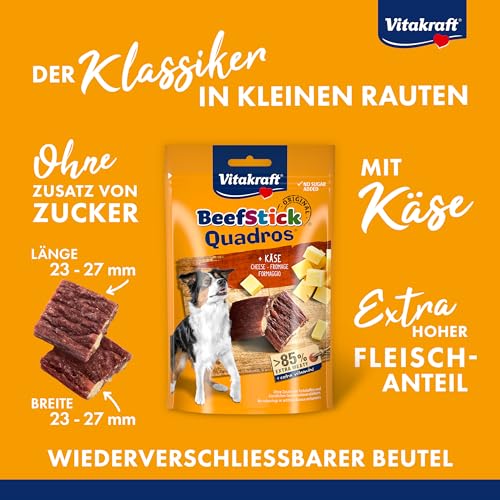 Vitakraft Hundefutter Beef Stick Quadros Hundeleckerli 70g