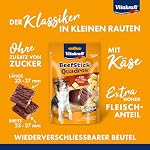 Vitakraft Beef Stick Quadros, Hundeleckerli getreidefrei, extra fleischig, mit Käse, zum Belohnen und Verwöhnen, ohne Zusatz von Zucker (1x 70g) – Bild 2
