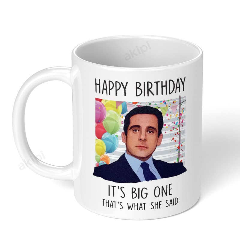 Akipi Happy Birthday – That’s What She Said – The Office TV Show Ceramic Mug - 11oz Designer Coffee/Tea Cup ARM461 (B0BXXM4HL6) Amazon Price History, Amazon Price Tracker