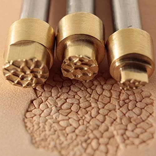 DandS ltd Leather Stamp Tool, Pebble, Professional Steel Craft Tool for Leatherworking, Embossing, Carving & Stamping Leather Projects, Belts, Wallets & DIY Projects Compatible with Mallet #368