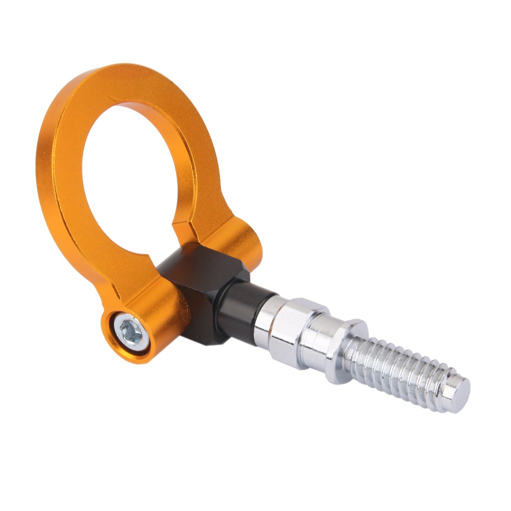 Abschlepphaken für Anhänger, Aluminium, eloxiert, vorne oder hinten, Orange, 2 Stück