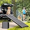 Dog ramp for car suv truck and vehicleportable and adjustable dog ramps for small medium large dogs63×17 folding dog ramp with anti slip rug surface outdoor large dog ramp up to 250lbs  urban country home decor