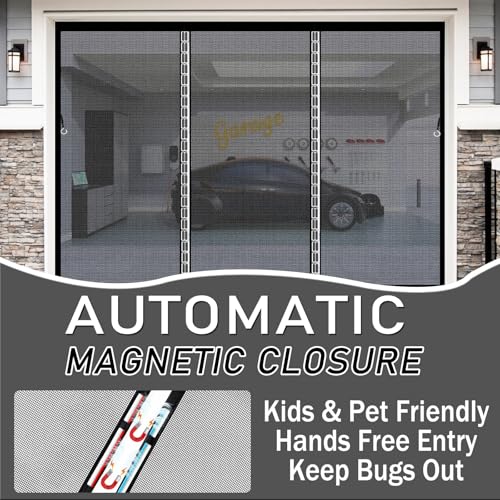 Moustiquaire magnétique sans perçage noir pour grande porte - 5