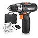 Tacklife PCD02B 12V Lithium-Ion Cordless Drill/Driver Max Torque 25N.m Variable Speed,19+1 Torque Setting with LED,8pcs Drill Bits,8pcs Driver Bits,1pcs Extension Bit Holder,1 Hr Fast Charger Included