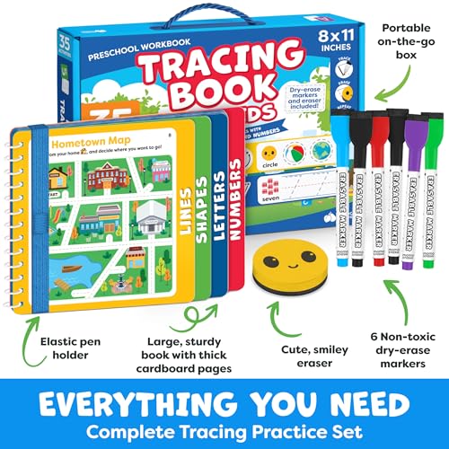 image for Momo & Nashi Preschool Learning Activities - Letter Tracing Books 