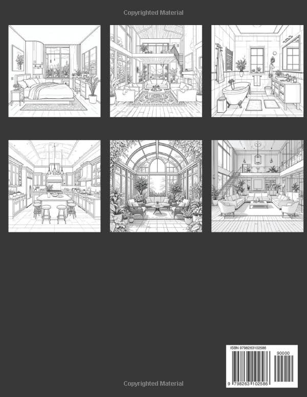 Modern Interior Coloring Book: Create, Relax & Design Your Dream Spaces image 3