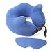 Oreiller de voyage portable en forme de U en mousse à mémoire de forme pour appui-tête de cou d'avion de voiture lavable avec fermeture à glissière invisible pour dormir la douleur au cou pour