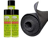 16FT x 3.75FT Charcoal Speaker Box Carpet +3 Cans 777 Fabric Spray Glue