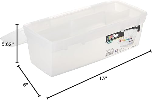 Miniatura 10 de ArtBin 6937AG Essentials contenedor con bandeja extraíble, organizador portátil de arte y manualidades con asa y bandeja, transparente/aguamarina