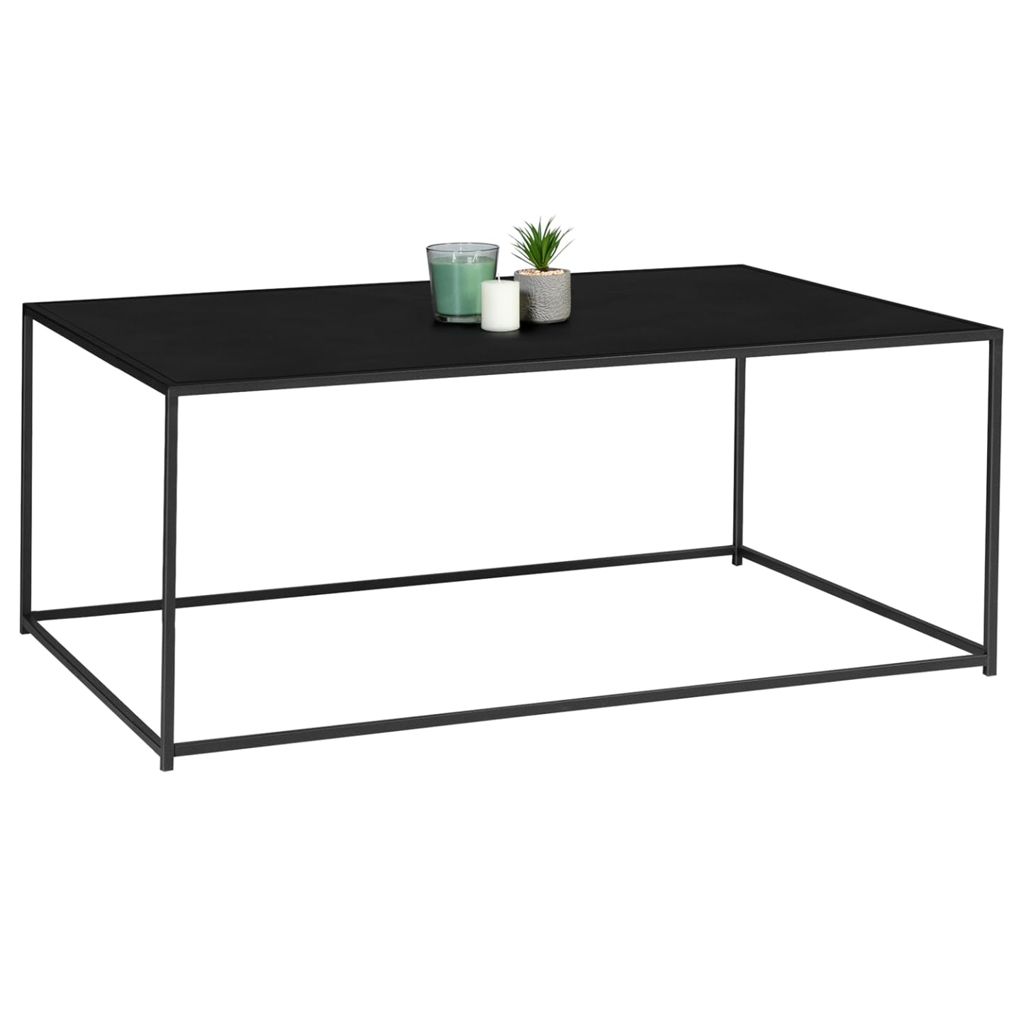 IDMarket - Table Basse Fixe Davis 113 cm métal Noir