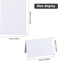 Vista 2 de Tarjetas de lugar para la configuración de la mesa - 50 piezas de tarjetas de lugar blancas en blanco para bodas, tiendas de nombre, tarjetas