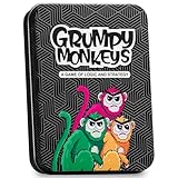 Grumpy Monkeys - Strategy & Logic Card Game for Adults, Teens & Families | 2-4 Players | Ages 10+ | Fun for Game Night or Travel