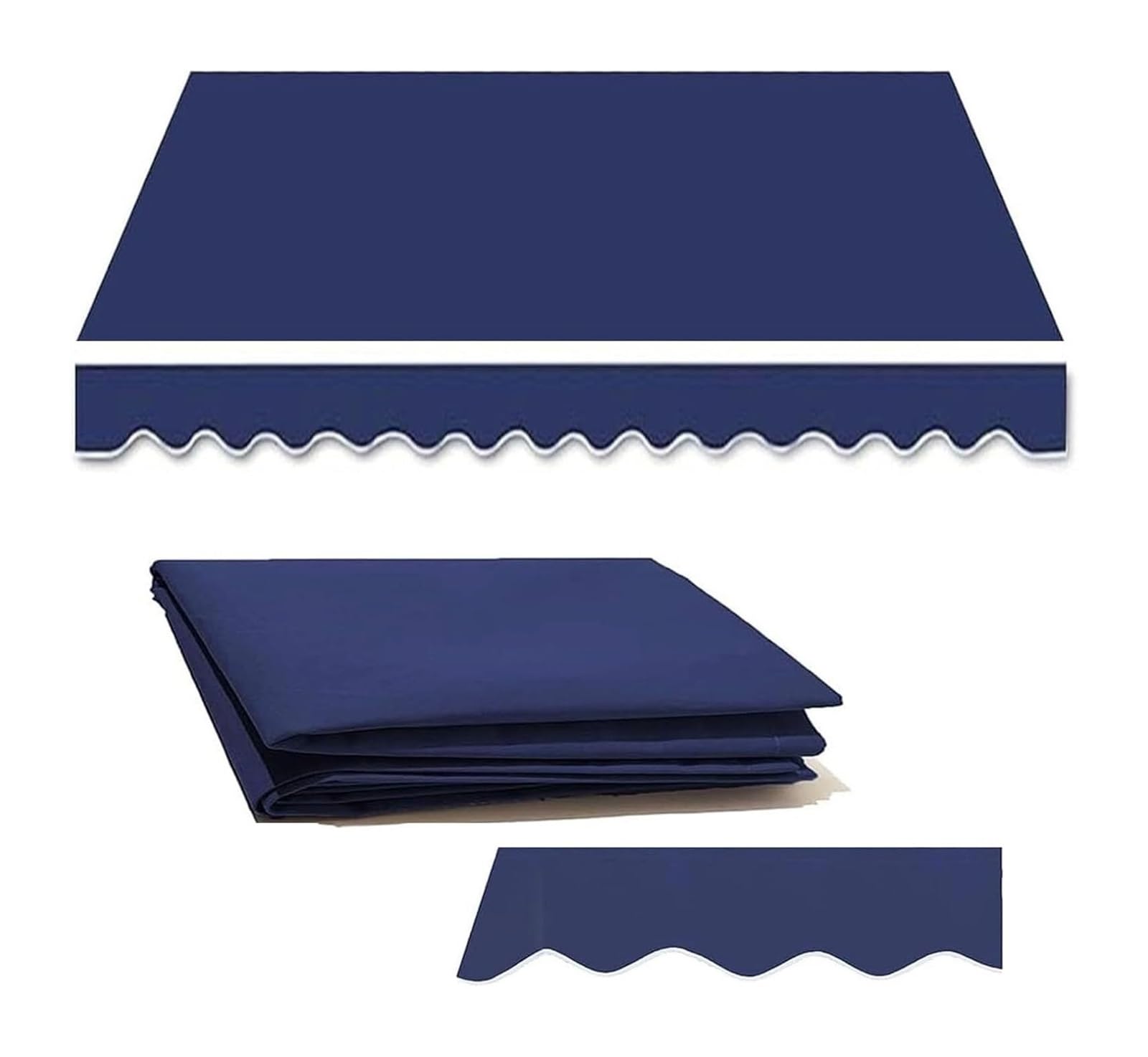 Pbwerigl Navy Awning Retractable Canopy, Waterproof Replacement Canopy Fabric 300G Polyester (2.5X2m)