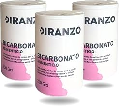 Baking Soda Food 200 gr. Pack of 3 units 800 g in total. For recipes of cooking, laundry and cleaning. Ecological cleaner.