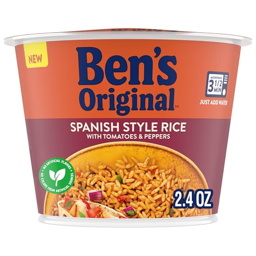 BEN'S ORIGINAL Spanish Style Rice Single Serve Cup, Snack or Side, Microwave in 3.5 Minutes, 2.4 oz...