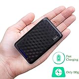 【ALTA CAPACIDAD】: Este cargador portátil tiene una capacidad de 10000mAh. Tras una carga completa, puede cargar un iPhone X hasta 3 veces / iPhone 8 hasta 3 veces / Samsung S8 hasta casi 2.8 veces / Huawei P10 hasta 2,6 veces / iPad mini hasta casi 1.8 veces y así con muchos más.