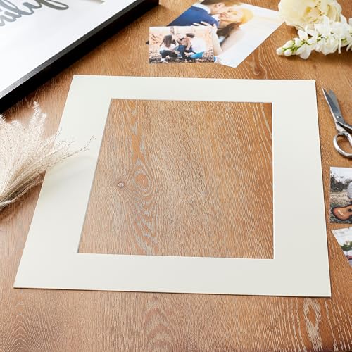18\" x 24\" Ivory Mat With 12\" x 18\" Opening By Studio Décor - Acid Free Mat Board for Pictures, Documents, Certificates, Artwork, and Prints - 1 Pack