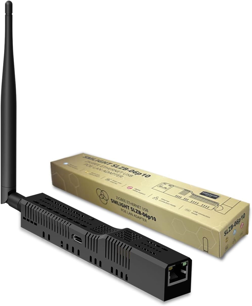 SMLIGHT SLZB-06P10 - Zigbee 3.0 to Ethernet,USB,and WiFi Gateway Coordinator with PoE,Universal Gateway for Home Assistant/ Zigbee2MQTT/ZHA,Wireless Zigbee 3.0 USB Adapter