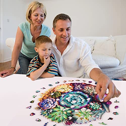 Mys Aurora HT-01 Wooden Jigsaw Puzzles - Mandala Succulent Plants, 200 Piece Luxurious Shaped Wooden Puzzles For Adults And Kids thumb #6
