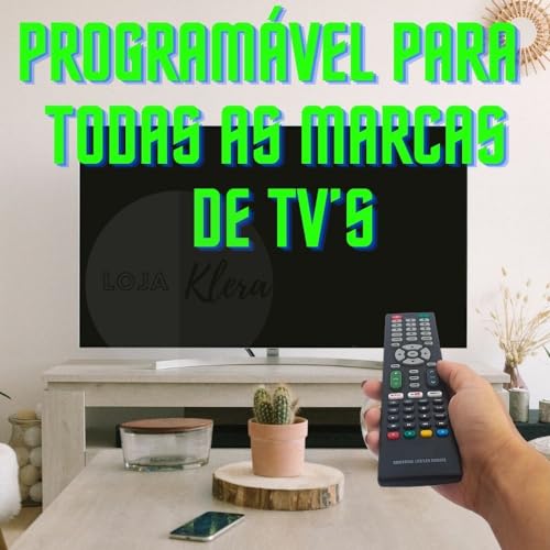 Controle Remoto Compatível com Todas as Marcas de TV LED LCD Ajuste Automático e Manual