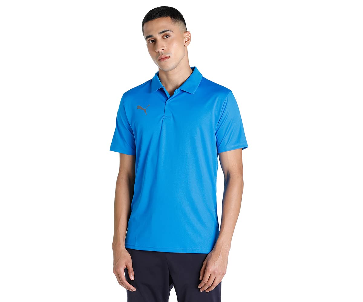 PUMA mens teamLIGA Sideline Polo Shirt, Electric Blue Lemonade-puma White, 3XL