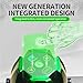 (Outdoor Super Bright) 5 lines laser level 360 self leveling Precision Cross Line level tool Green beam with 360° Rotating base Digital Li-ion Battery 5 Strong light spots 1 Plumb point