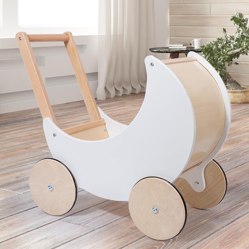 Amazon | JOGIO乳母車 【ホワイト】 手押し車 人形遊び お母さんごっこ 