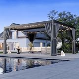 AirWire 12'x16' Louvered Pergola All-Aluminum Gazebo...
