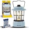 LUXPRO Retro LED Lantern - Battery-Powered Emergency Lantern - Water Resistant - Bright LED Lamp for Indoor & Outdoor Use - Use for Tents, Hiking or Hurricane Prep (Blue, Pack of 1)