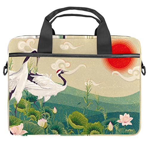Sacoche ordinateur portable 13.3 pouces imprimé grue et fleurs