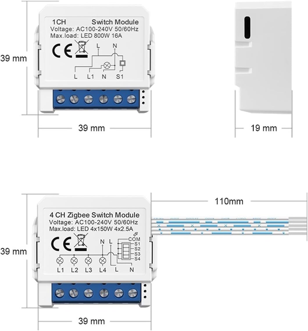 Switch Module, Neutral/no Neutral Control Circuit Breaker LED Controller LED dimmer(LZWSM16-W2)