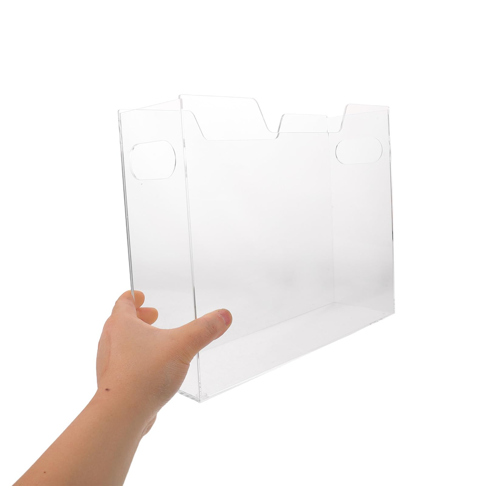 Archivador de Escritorio de Acrílico Transparente con Asas, 30x25 CM