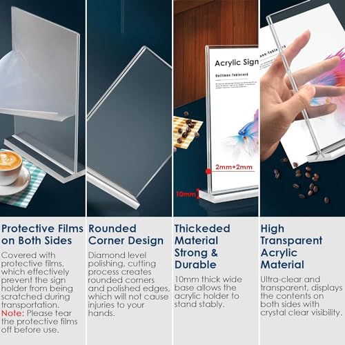 Weiliya GUANGGAOPAI123 Acrylic Sign Holder, A4 Clear Plastic Double Sided Picture Frames thumb #6