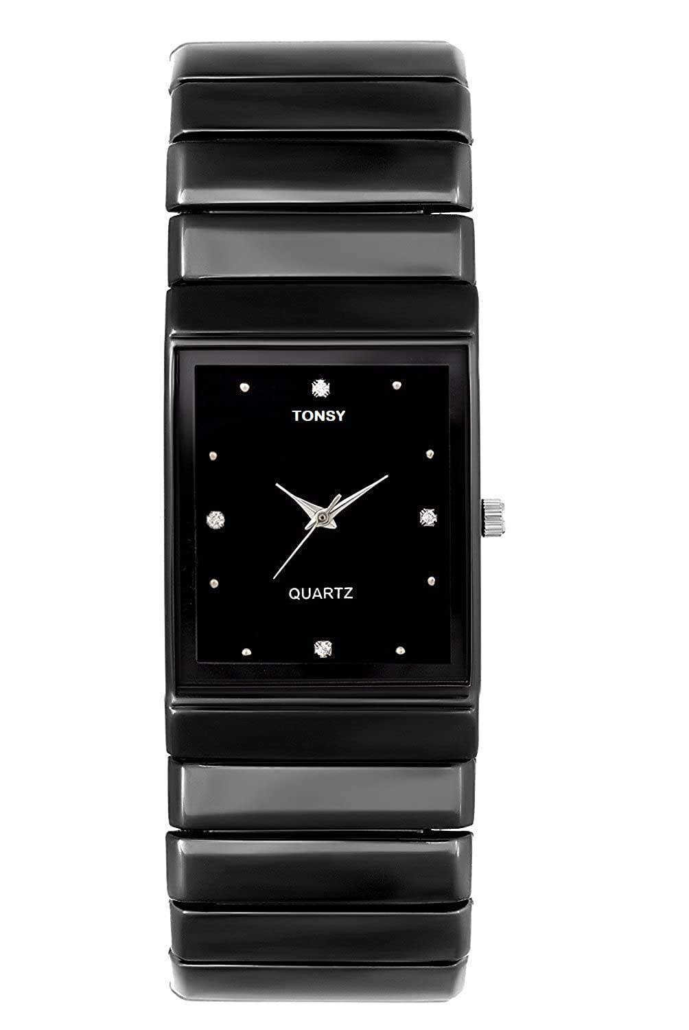 TONSY SS Collection Analog Mens Black Square Metal Watches for Mens & Boys (B07HGK9GKG) Amazon Price History, Amazon Price Tracker