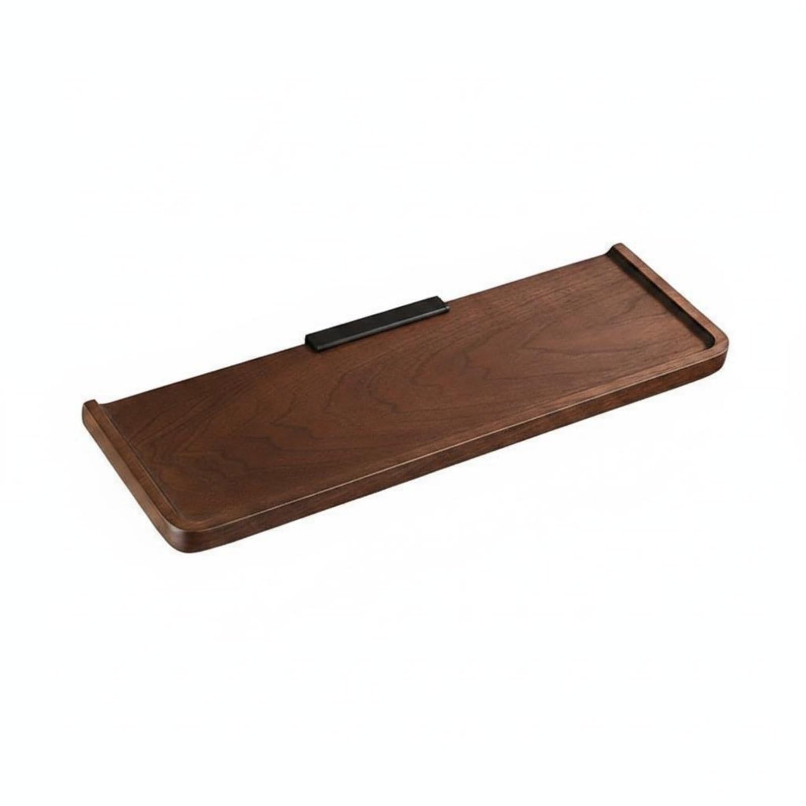Étagère murale noyer 80 cm rectangulaire pour organiser votre salle de bain