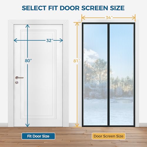 Magnetic Thermal Insulated Door Curtain - Fit Door Size 32x80 Inch Waterproof Bubble Wrap Door Cover Light Filtering Screen Door, Keep Warm in Winter Cool in Summer, Kid & Pet Friendly by augblinds - Image 5