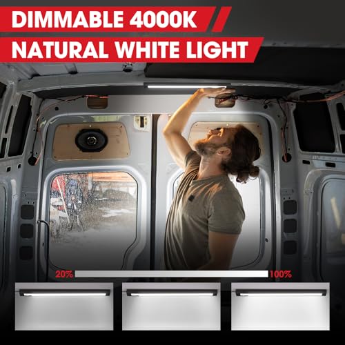 Miniatura 3 de Gzv Juego De 2 Lámparas Led De 12 V Para Autocaravana Lámparas De 12 Voltios Para Camping, Iluminación De 12 V 4000 K Para Coche, Furgoneta, Caravana, Barco Negro