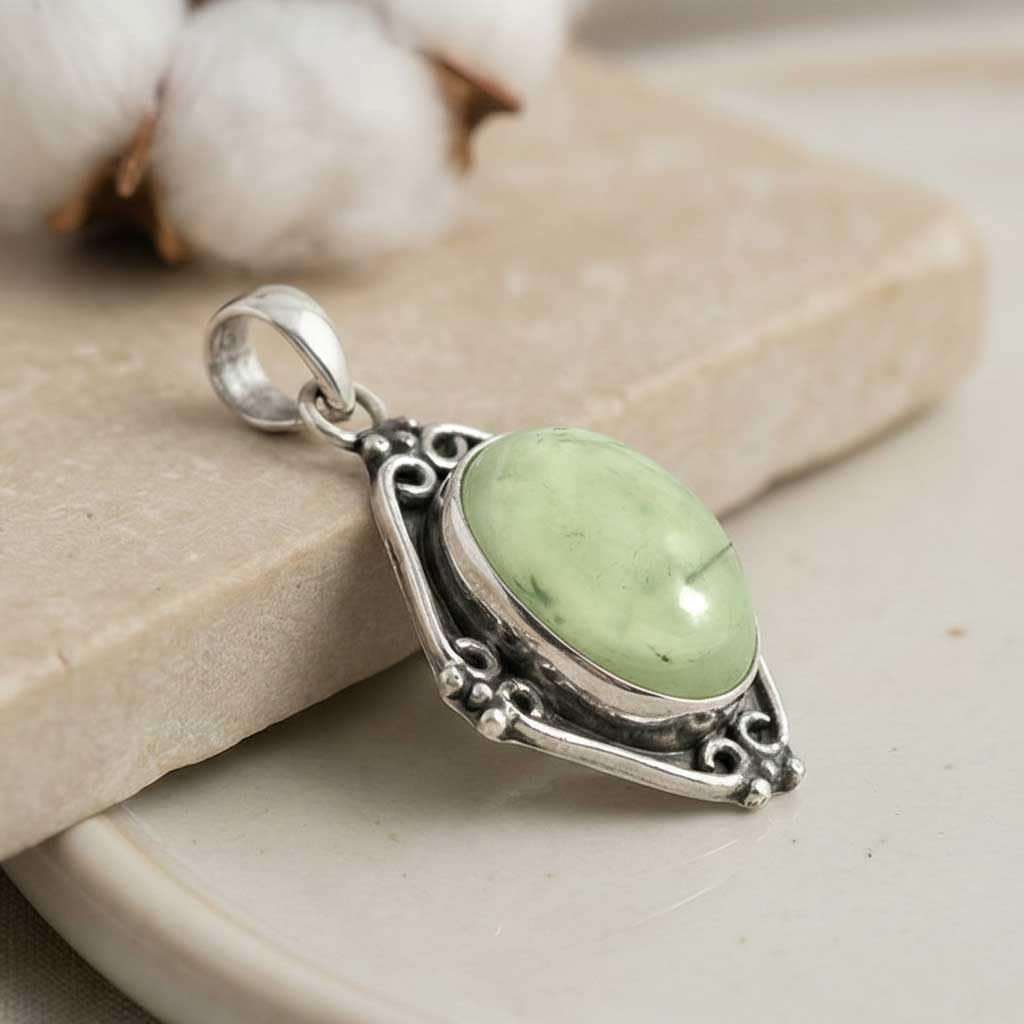 JEWELOPORIUM Boho Handmade Jewelry Chunky Natural Gemstone Labradorite, Turquoise, Crystal, Amethyst Oval 925 Sterling Silver Overlay Pendant Necklace For Women