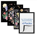 pchmcu 4 Packs 12" x 16 Picture Frame,Diamond Painting Picture Frames for 30x40cm,Magnetic Art Frame